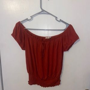 Orange crop top